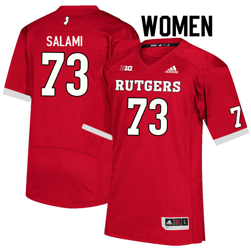 Women #73 Terrence Salami Rutgers Scarlet Knights College Football Jerseys Sale-Scarlet - Click Image to Close